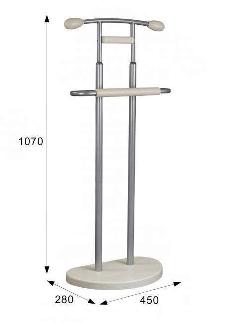 Вешалка костюмная ГАЛАНТ 333 металлик/слоновая кость Вешалка костюмная ГАЛАНТ 333 металлик/слоновая кость