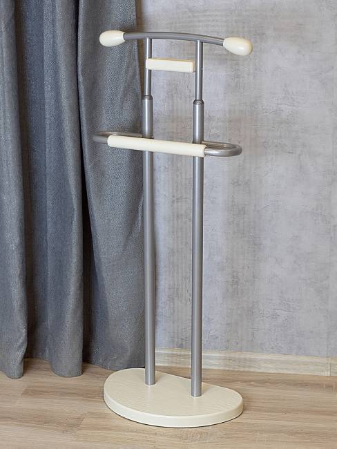 Вешалка костюмная ГАЛАНТ 333 металлик/слоновая кость Вешалка костюмная ГАЛАНТ 333 металлик/слоновая кость