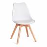 Стул TULIP (mod. 73-1) дерево/пластик/экокожа, 47,5x55x80 см, Белый (White) (Комплект из 4 шт.) Белый (White) дерево/пластик/экокожа