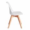 Стул TULIP (mod. 73-1) дерево/пластик/экокожа, 47,5x55x80 см, Белый (White) (Комплект из 4 шт.) Белый (White) дерево/пластик/экокожа