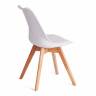 Стул TULIP (mod. 73-1) дерево/пластик/экокожа, 47,5x55x80 см, Белый (White) (Комплект из 4 шт.) Белый (White) дерево/пластик/экокожа