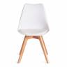 Стул TULIP (mod. 73-1) дерево/пластик/экокожа, 47,5x55x80 см, Белый (White) (Комплект из 4 шт.) Белый (White) дерево/пластик/экокожа