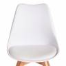 Стул TULIP (mod. 73-1) дерево/пластик/экокожа, 47,5x55x80 см, Белый (White) (Комплект из 4 шт.) Белый (White) дерево/пластик/экокожа