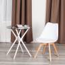 Стул TULIP (mod. 73-1) дерево/пластик/экокожа, 47,5x55x80 см, Белый (White) (Комплект из 4 шт.) Белый (White) дерево/пластик/экокожа