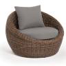 "Барселона" кресло из искусственного ротанга, цвет коричневый