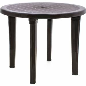 Стол пластиковый круглый шоколад