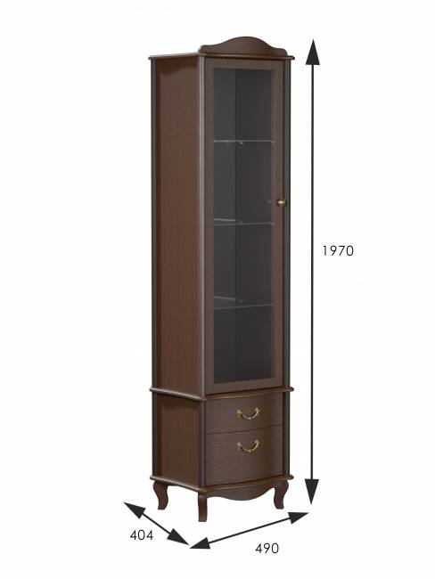Шкаф-витрина Джульетта, орех Л