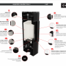 Печь Kratki PRO TORA/L 8 кВт Nero Assoluto