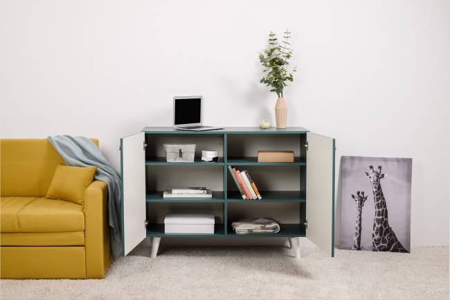 Комод-тумба Либера 16.230.01 цвет пасифай/белый, фасады с рисунком Тропический лес Комод-тумба Либера 16.230.01 цвет пасифай/белый, фасады с рисунком Тропический лес