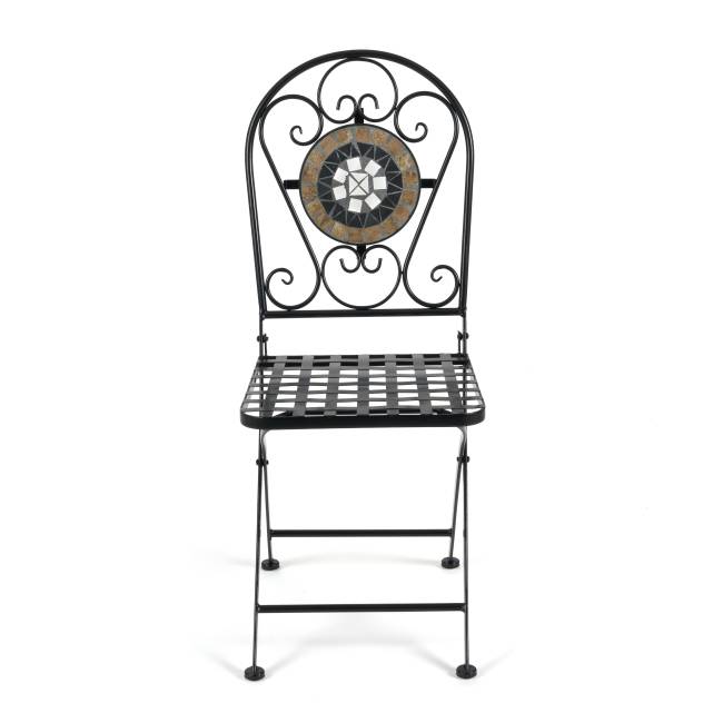 Стул Secret de Maison VICENZA (mod. PL08-7451RV) металл, 36*35*91 см, черный /плитка "калейдоскоп" (Комплект из 2 шт.) черный металл