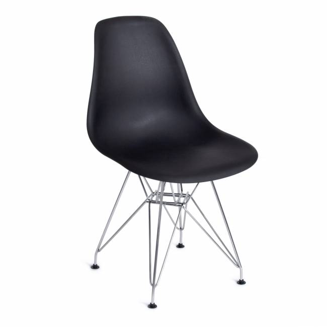 Стул CINDY IRON CHAIR (EAMES) (mod. 002) металл, пластик, 51x46x82,5, черный (Комплект из 4 шт.)