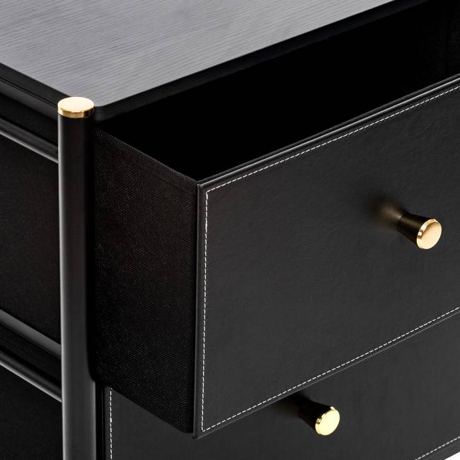 Комод Leset Хайди 2 ящика Чёрный Чёрный