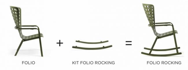 Комплект полозьев для кресла-качалки Kit Folio Rocking агава 910х97х98 мм