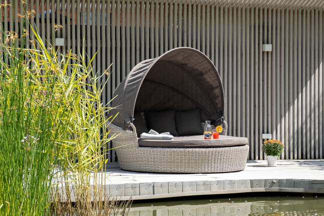 "Стильяно" плетеная кровать круглая, цвет бежевый "Стильяно" плетеная кровать круглая, цвет бежевый