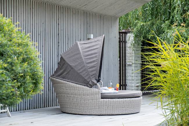 "Стильяно" плетеная кровать круглая, цвет бежевый "Стильяно" плетеная кровать круглая, цвет бежевый