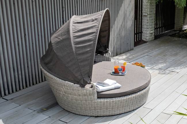 "Стильяно" плетеная кровать круглая, цвет бежевый "Стильяно" плетеная кровать круглая, цвет бежевый