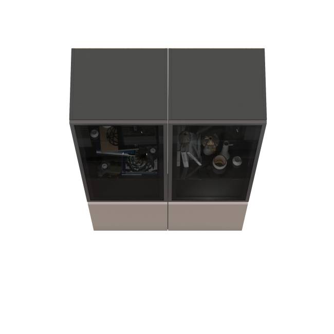 Горка в гостиную Сидней цвет антрацит/МДФ веллюто капучино Горка в гостиную Сидней цвет антрацит/МДФ веллюто капучино