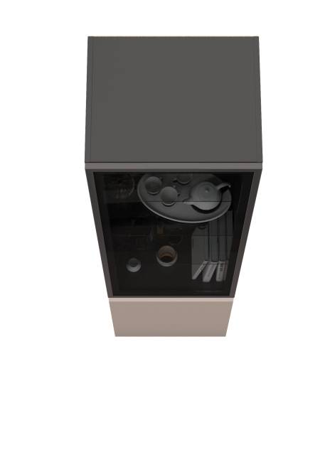 Шкаф-витрина Сидней 13.201 цвет антрацит/МДФ веллюто капучино Шкаф-витрина Сидней 13.201 цвет антрацит/МДФ веллюто капучино