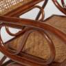 Кресло-качалка MILANO (разборная) / без подушки / ротанг top quality, 58x136x103 см, Pecan (орех)