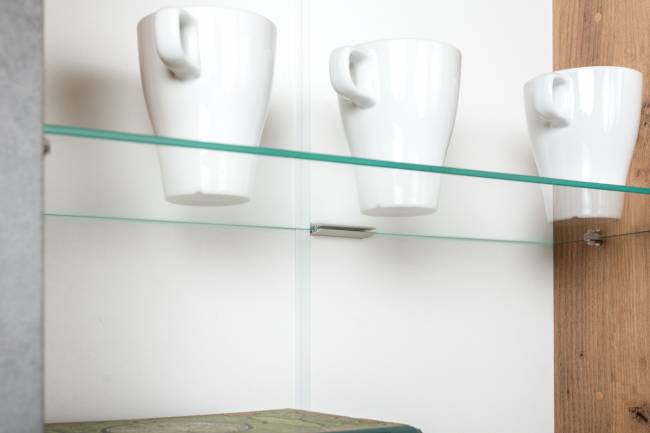 Шкаф-витрина с подсветкой Арчи 03.263 цвет дуб крафт золотой/камень тёмный Шкаф-витрина с подсветкой Арчи 03.263 цвет дуб крафт золотой/камень тёмный