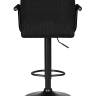 Стул барный DOBRIN KRUGER ARM BLACK, черный вельвет (LAR-E2041-52)