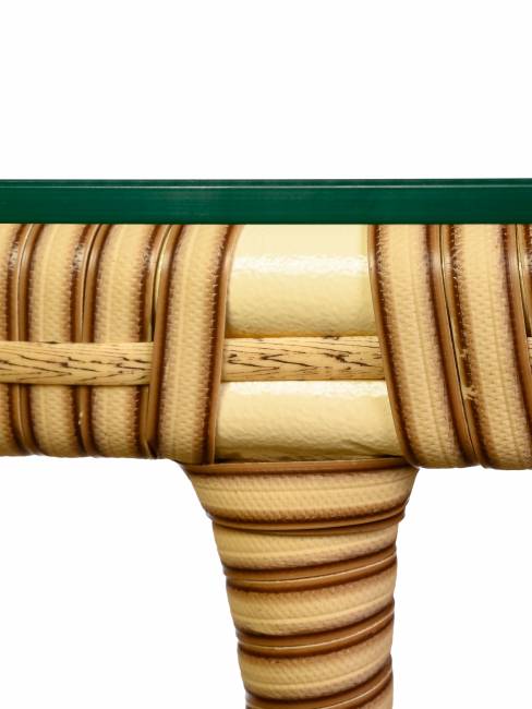 Стол Java (Ява) из искусственного ротанга, слоновая кость