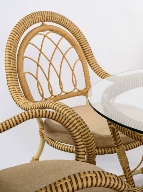 Комплект из искусственного ротанга Java (Ява)-6 (цвет: слоновая кость) Комплект из искусственного ротанга Java (Ява)-6 (цвет: слоновая кость)