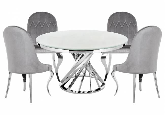 Обеденная группа Аган gray / white