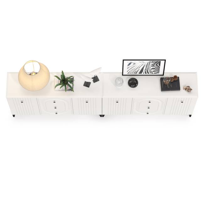 Два Комода Валенсия можно использовать как ТВ-тумбу цвет белый шагрень Два Комода Валенсия можно использовать как ТВ-тумбу цвет белый шагрень