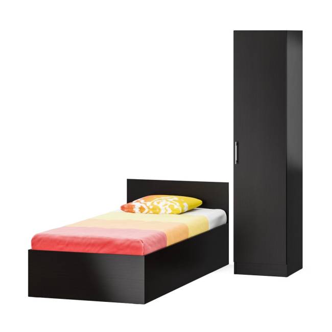 Кровать односпальная 900 с пеналом Стандарт цвет венге