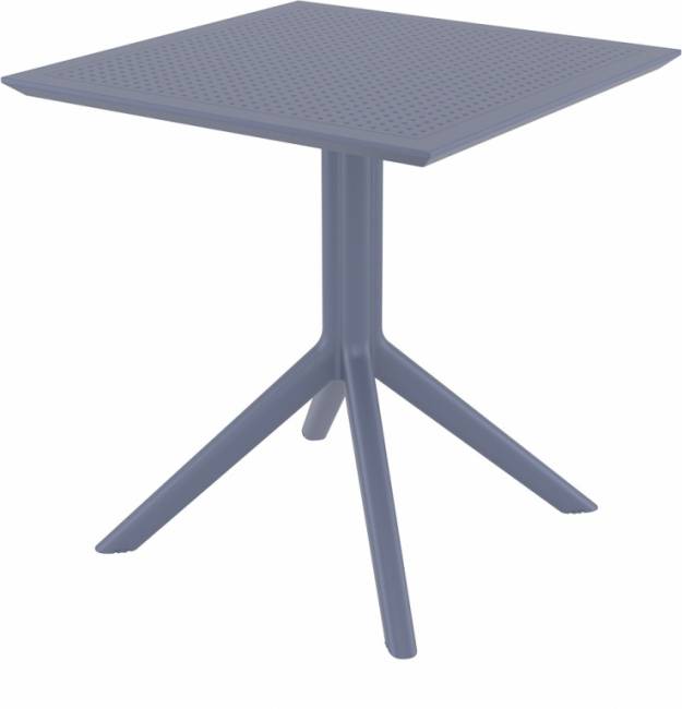 Стол пластиковый Sky Table 70 темно-серый 700х700х740 мм