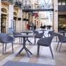 Стол пластиковый Sky Table 70 темно-серый 700х700х740 мм