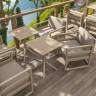Стол пластиковый Sky Table 70 бежевый 700х700х740 мм