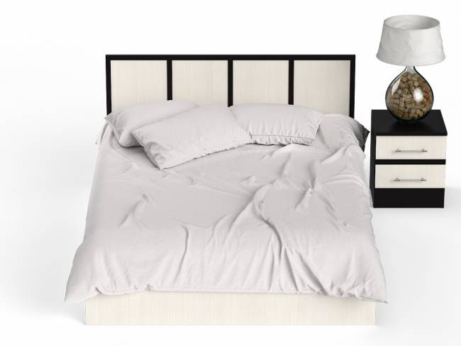 Кровать с ящиками 1400 с тумбой Сакура цвет венге/дуб лоредо Кровать с ящиками 1400 с тумбой Сакура цвет венге/дуб лоредо