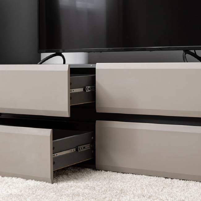 Два шкафа с ящиками и тумба под ТВ Сидней цвет антрацит/МДФ веллюто капучино Два шкафа с ящиками и тумба под ТВ Сидней цвет антрацит/МДФ веллюто капучино
