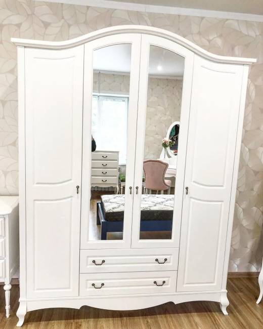 Шкаф Малонн Ави 4-х створчатый Белый