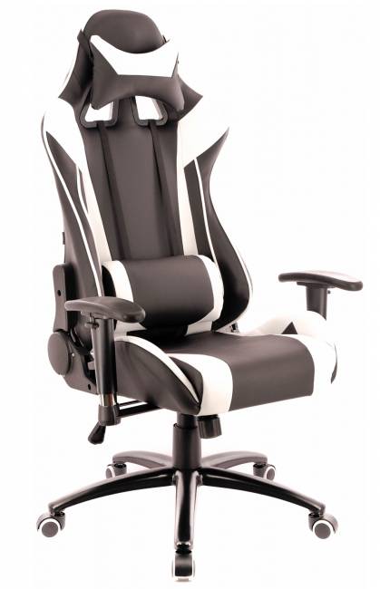 Кресло Everprof Lotus S6 Экокожа Черный/Белый
