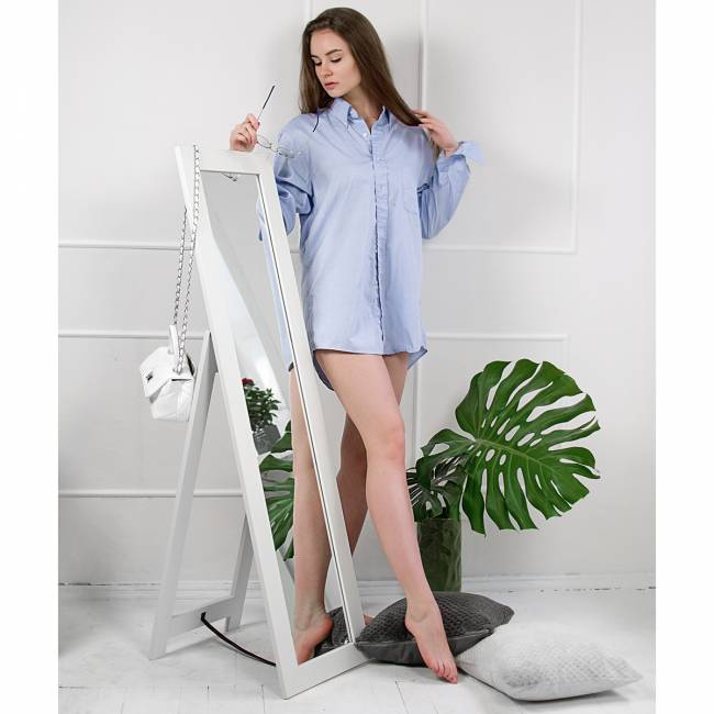 Зеркало напольное BeautyStyle 8 белый 138 см х 35 см Зеркало напольное BeautyStyle 8 белый 138 см х 35 см