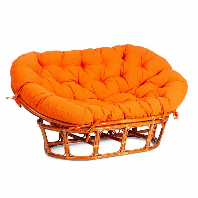 Диван MAMASAN/МАМАСАН 23/02 W /с подушкой/ подушка 182х119 см, 169х102х80 см, Honey (мед), ткань, оранжевый, С 23 Honey (мед)