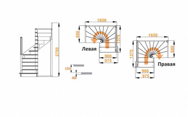 Деревянная лестница ЛС-04м под покраску Деревянная лестница ЛС-04м под покраску