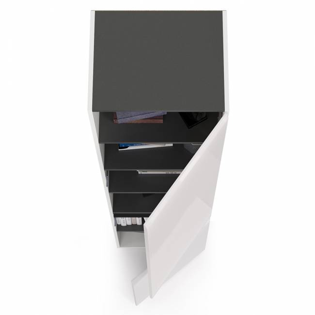 Шкаф Сидней 13.200 цвет белый/чёрный/МДФ белый глянец Шкаф Сидней 13.200 цвет белый/чёрный/МДФ белый глянец