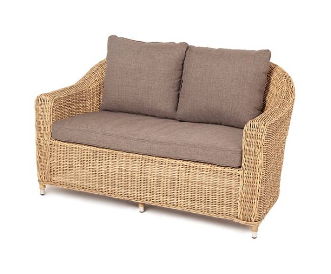 "Кон Панна" диван из искусственного ротанга двухместный, цвет соломенный "Кон Панна" диван из искусственного ротанга двухместный, цвет соломенный