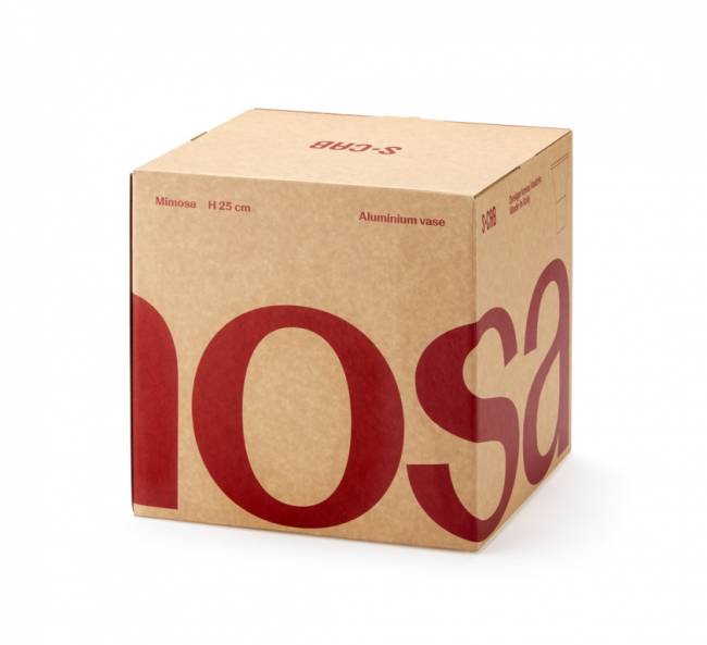 Ваза для цветов Mimosa лен, тортора Ø245х250 мм