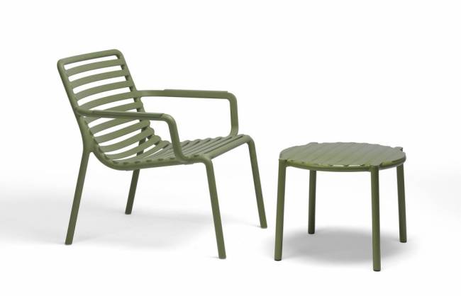 Столик пластиковый журнальный Doga агава Ø500х400 мм