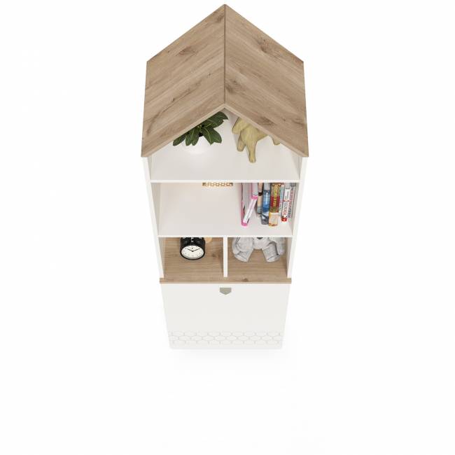 Стеллаж для детской Эйп 13.14 цвет белый/дуб белый