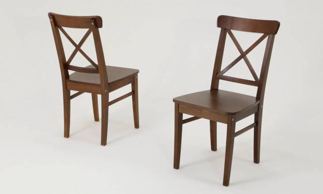 Стол Сканди М 90 орех со стульями Ингольф орех