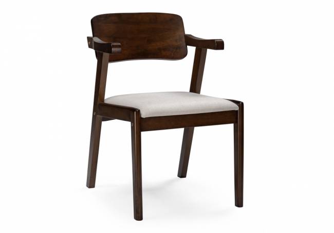 Стул деревянный Velma dirty oak / light beige
